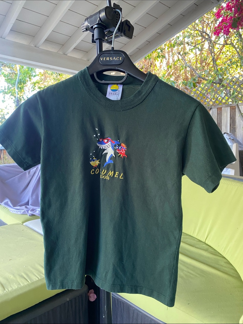 Tropic Kids' Dark Green Cozumel Shark Graphic Tee